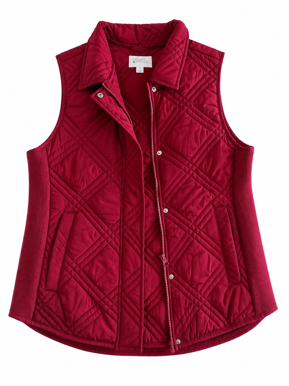 Market & Spruce NWOT Red Puffy Vest - Womens M